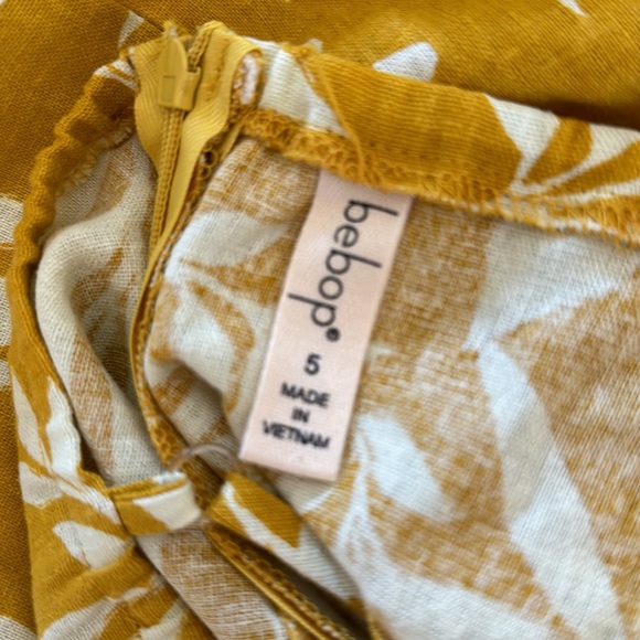 Bebop Yellow Floral Mini Dress 5 - Picture 5 of 8